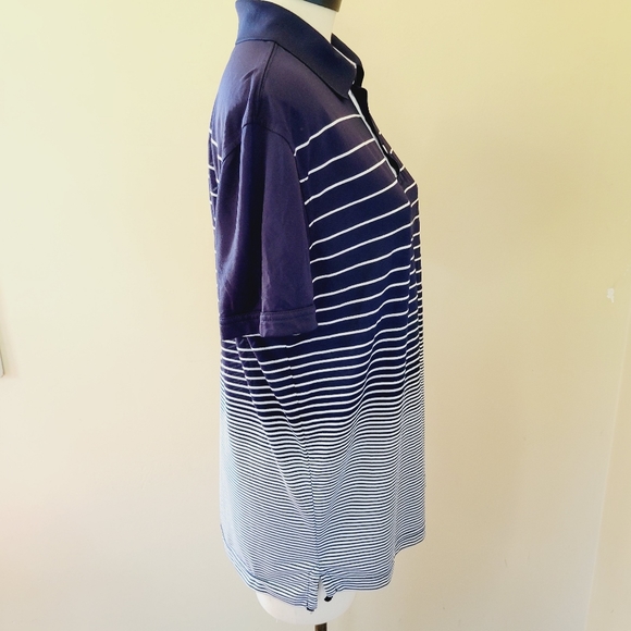 Nautica navy stripe performance polo - Picture 3 of 6